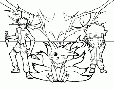 Coloring Pages Kurama from Anime - Print for free.