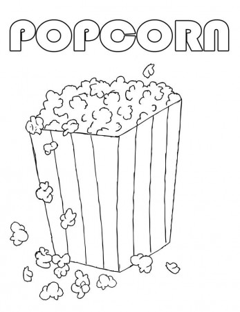 Popcorn - Coloring Pages for Kids and for Adults