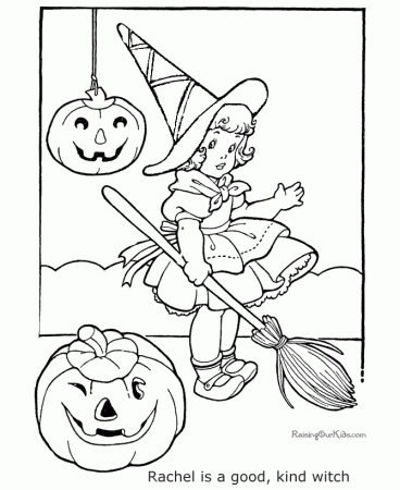 Witch Halloween coloring page - 014