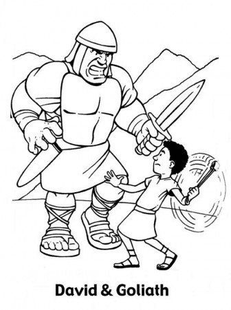 David And Goliath Coloring Pages Printables - High Quality ...