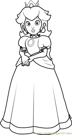 Princess Peach Coloring Page for Kids - Free Super Mario Printable Coloring  Pages Online for Kids - ColoringPages101.com | Coloring Pages for Kids