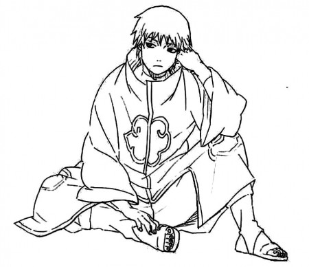 sasori is boring Coloring Page - Anime Coloring Pages