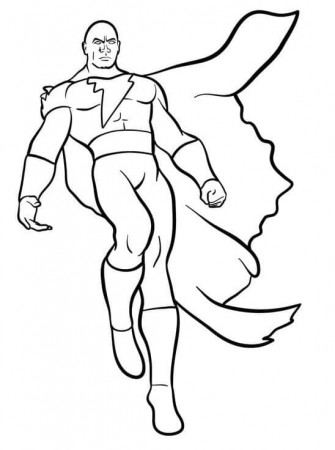 DC Black Adam Coloring Page - Free Printable Coloring Pages for Kids