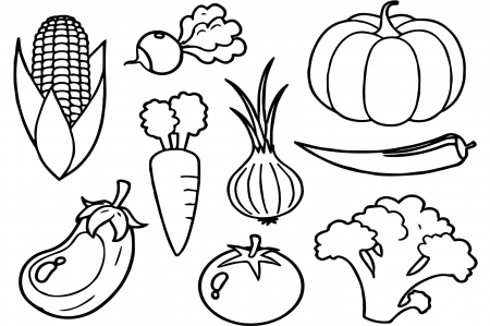 Vegetables Coloring Pages