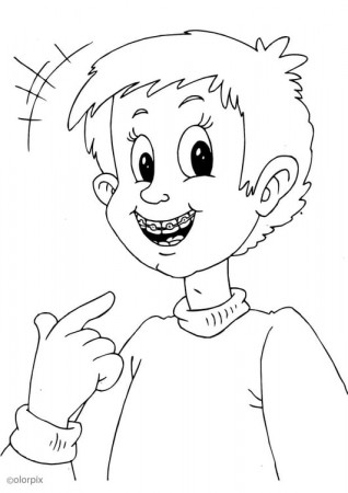 Coloring Page to wear braces - free printable coloring pages - Img 25897