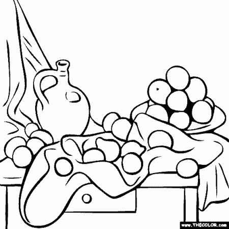 Famous Paintings Coloring Pages | Page 6 | Paul cezanne paintings, Coloring  pages, Free coloring pages