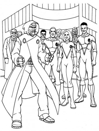Fantastic Four and Dr Doom Coloring Page - Free Printable Coloring Pages  for Kids