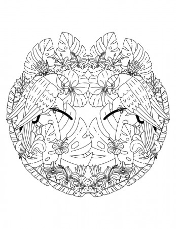 Give 18 printable jungle mandalas adult coloring pages by Coloringlife101 |  Fiverr