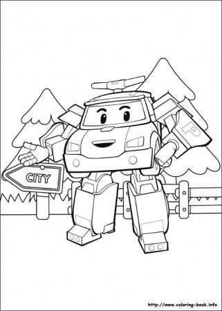 Robocar Poli coloring picture | Coloring pages, Coloring pictures, Coloring  books