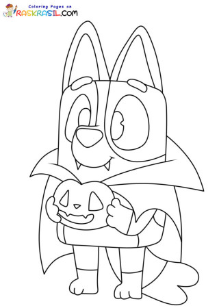 Bluey Halloween Coloring Pages