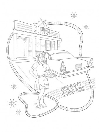 Creative Haven Dazzling Diner Designs Coloring Book [Book]