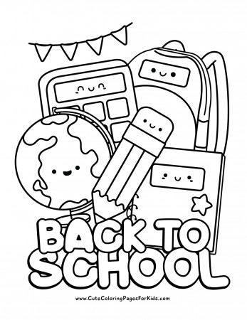 25 Back to School Coloring Pages (Free ...