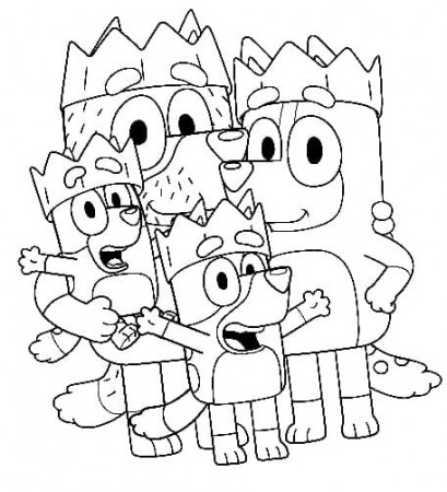 Bluey family coloring pages