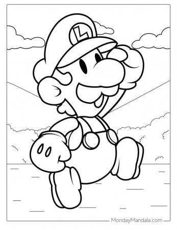 20 Cute Luigi Coloring Pages (Free PDF Printables)