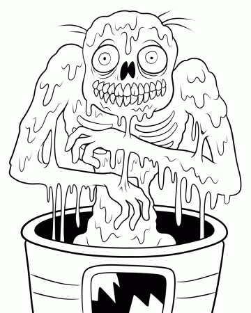 Zombie coloring pages to print - Zombies Kids Coloring Pages