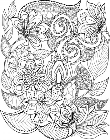 Printable Adult Coloring Page peaceful Paisley - Etsy