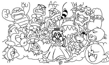 Drawings Super Mario Bros (Video Games) – Printable coloring pages