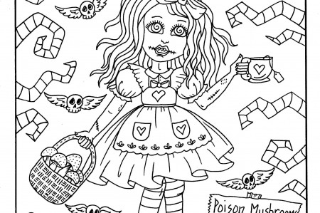 Alice in Zombieland Digital Coloring Book PDF Fantasy Art - Etsy