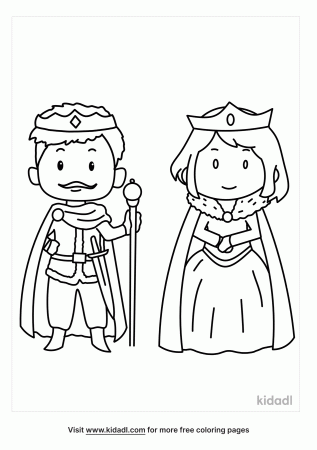 King And Queen Coloring Pages | Free Fairytales & Stories Coloring Pages |  Kidadl