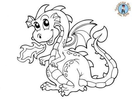 Dragon Coloring Page - Free Printables - Treasure hunt 4 Kids