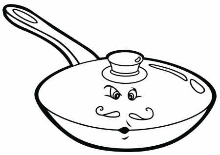 Frying pan coloring pages | Coloring pages to download and print