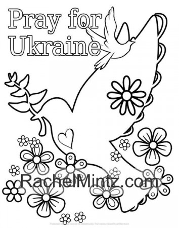 Stand With Ukraine, Color & Share Your Support For Ukraine (PDF Colori –  Rachel Mintz Coloring Books