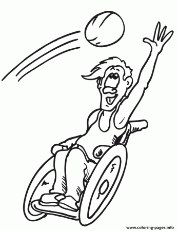 Printable Wheelchair Basketball S2e57 Coloring page Printable