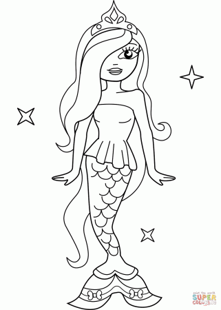 Mermaid Barbie coloring page | Free ...