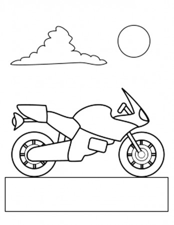 Motorcycle #84 (Transportation) – Printable coloring pages