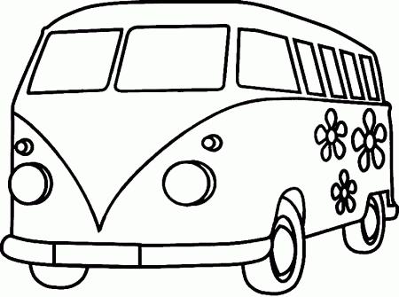 VW Bus Coloring Page - Free Printable Coloring Pages for Kids