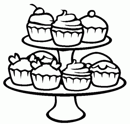 Cupcake Color - Coloring Pages for Kids and for Adults