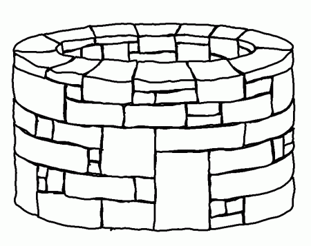 Coloring Pages of a Well | Coloring