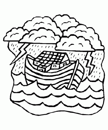 BlueBonkers | Bible Coloring Sheets - Noah's Ark 3 - The Ark in 