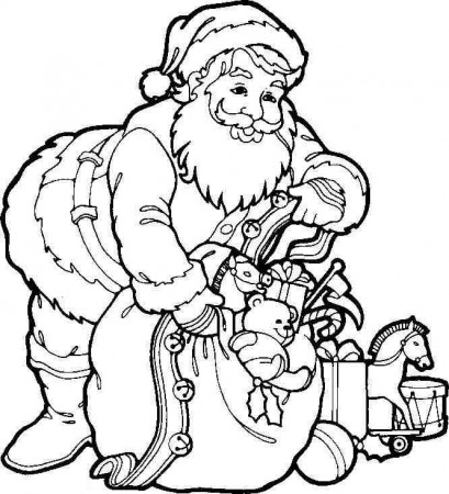 Santa Christmas coloring pages