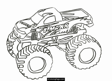T MAXX Monster Truck Printable Coloring Page | eColoringPage.com 