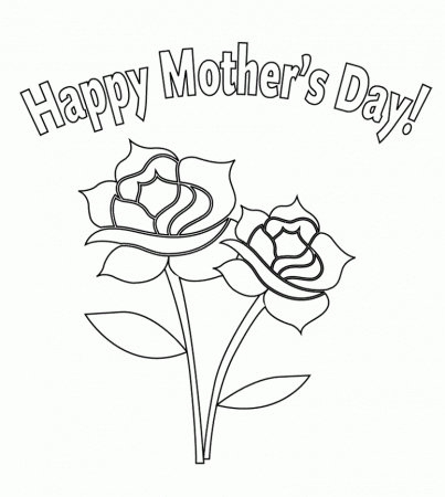 Flower For Mother's Day Coloring Page For Kids - Mother Day 