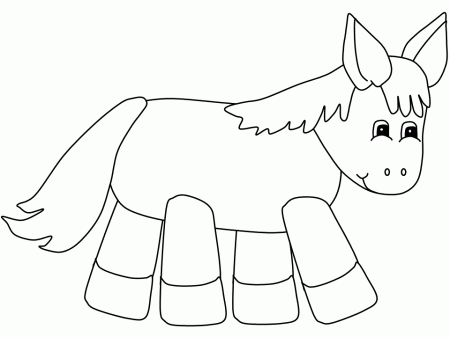 Donkey coloring pages | Coloring-