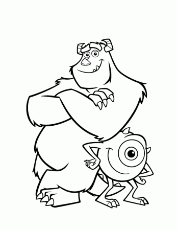 Three Monster - Monster Coloring Pages : Coloring Pages for Kids 