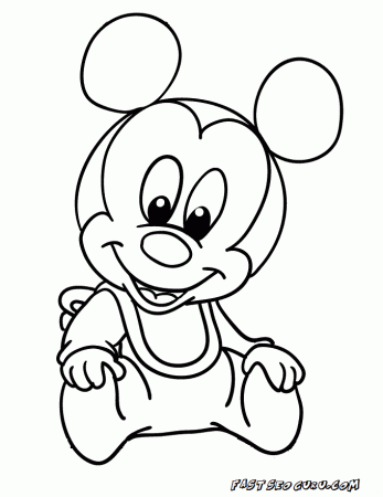 micky mouse with rain Colouring Pages