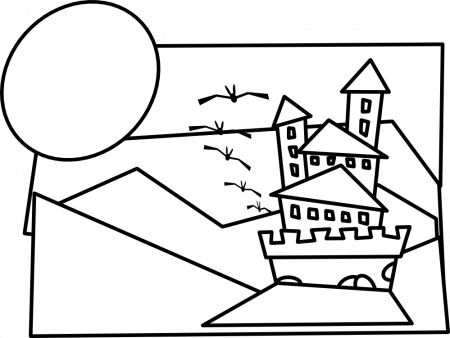 klsgfx castle 1 black white line coloring book colouring twitter 