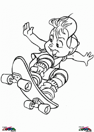 coloring pages of alvin and the chipmunks and the chipettes