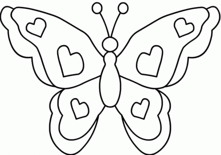 Love Butterfly Coloring For Kids - Butterfly Coloring Pages 