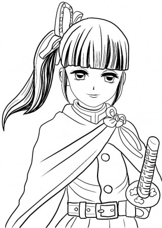 kanao tsuyuri from demon slayer Coloring Page - Anime Coloring Pages