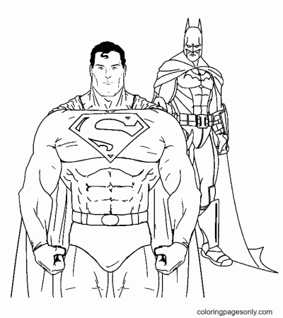 Superman and Batman Coloring Pages - Superman Coloring Pages - Coloring  Pages For Kids And Adults