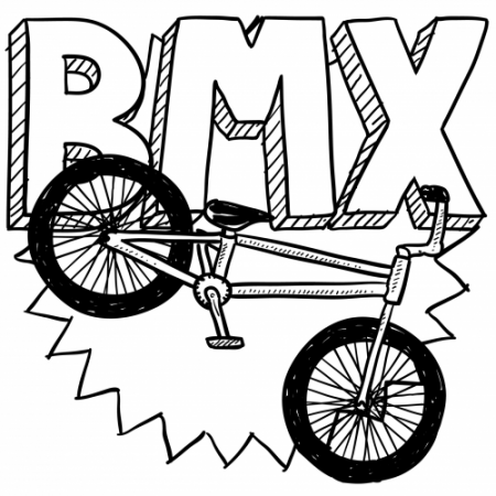 BMX Racing Bike Coloring Page - KidsPressMagazine.com