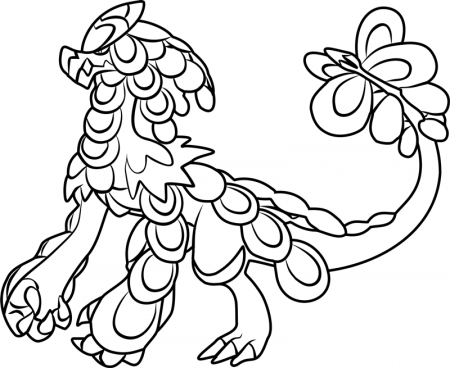 Kommo-o Coloring Page - Free Printable Coloring Pages for Kids