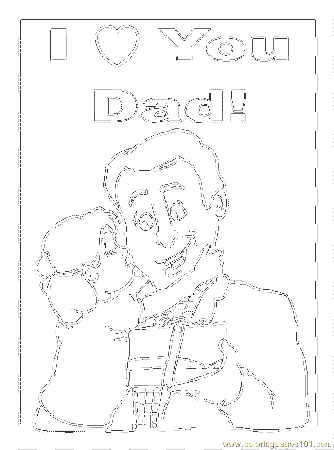 Fathers Day Kids - Coloring Pages for Kids and for Adults