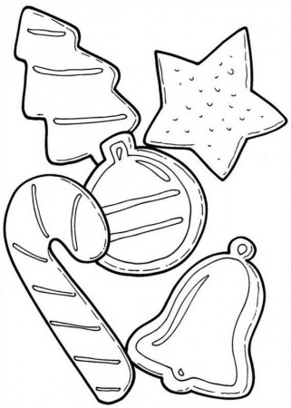 Christmas Candy Cane adn Cookies Coloring Page - Free & Printable ...