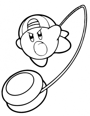 Kirby With Yo Yo Weapon Coloring Pages : Kids Play Color in 2020 ...