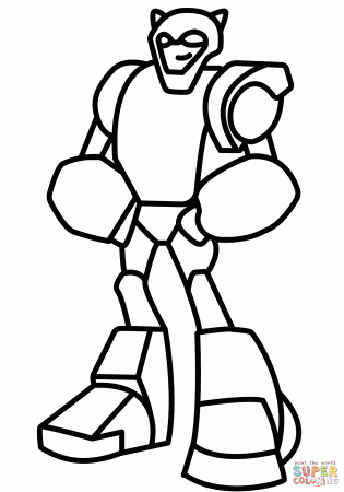 Chibi Bumblebee Transformer coloring page | Free Printable Coloring Pages